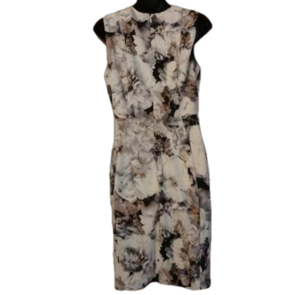 NWT Calvin Klein floral dress. Beautiful style and neutral colors for Fall. - Picture 5 of 15